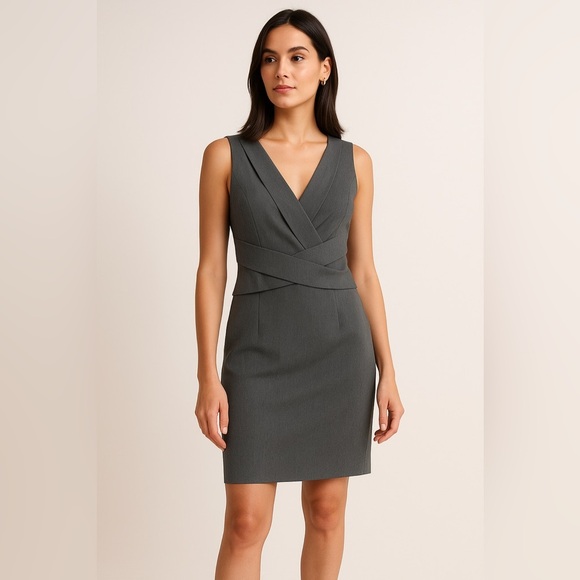 Express Gray Sleeveless Sheath Dress – Size 8 - Picture 1 of 3